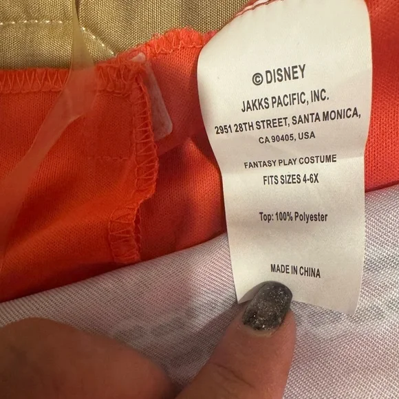 DISNEY MOANA COSTUME GIRLS SIZE 4-6X  Skirt And Matching Shirt Cosplay Theater - Picture 10 of 10